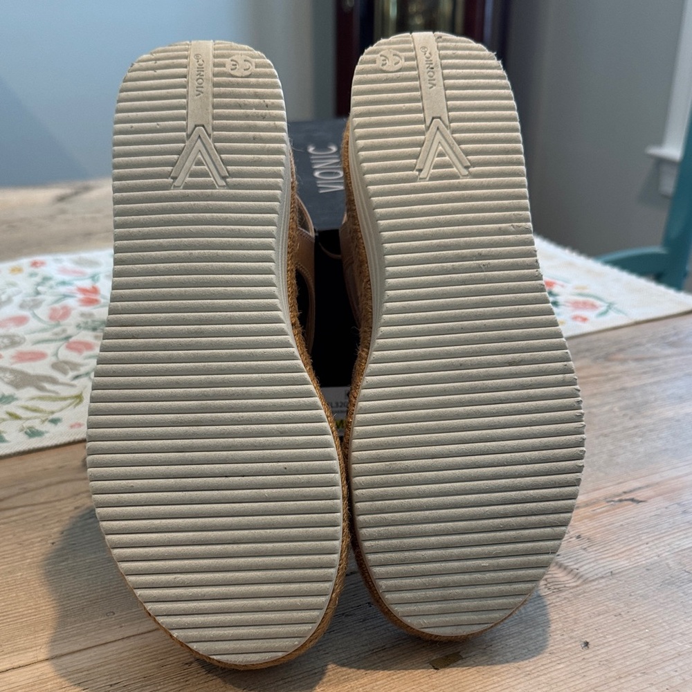 Vionic Tan Leather Espadrille Platform Sandal Wit… - image 2